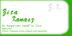 zita kanasz business card